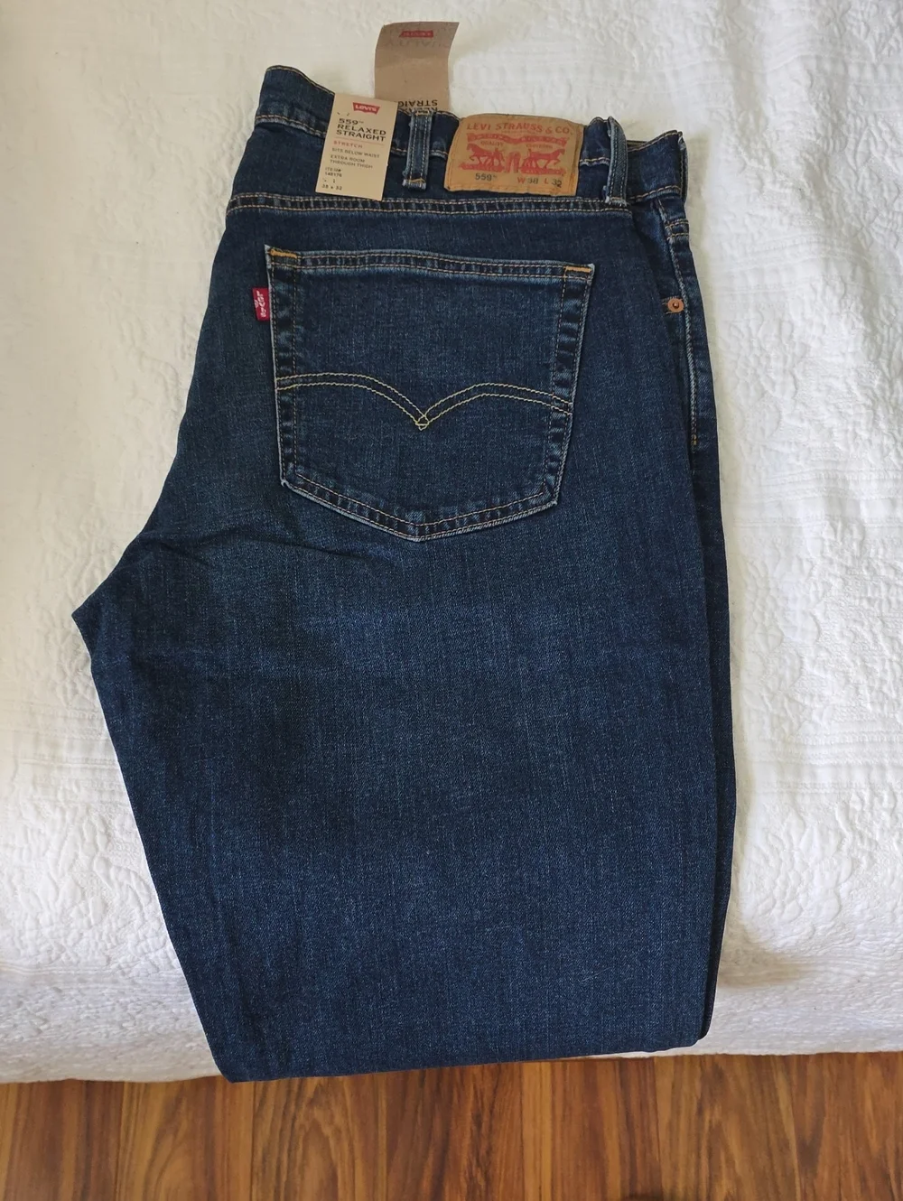 Levi's Men's Dark Blue Relaxed Straight Jeans